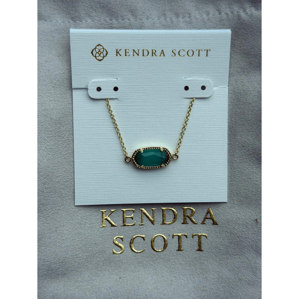 Kendra Scott Green Pendant Necklace